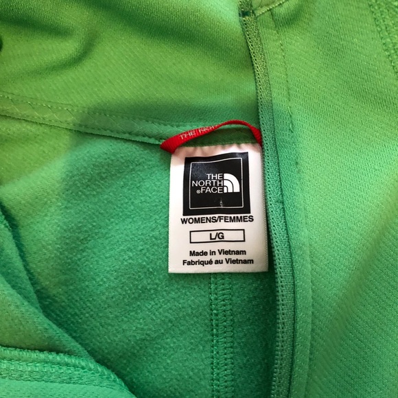 Green North Face Half Zip - Picture 4 of 5